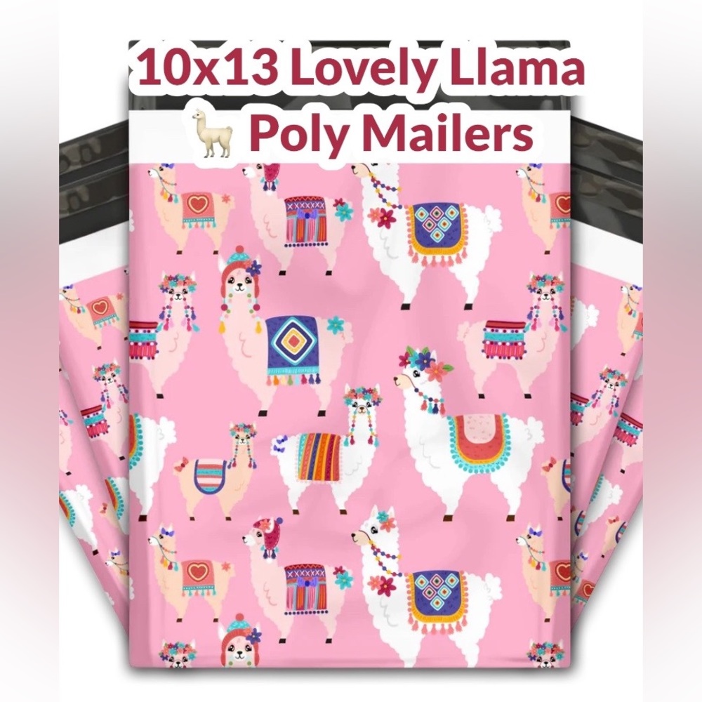 Lovely Llama 🦙 Poly Mailers 10x13 Pack of 50 PRICE IS FIRM - Picture 5 of 6